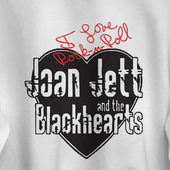 Joan Jett Blackhearts Love Rock n Roll Fan Retro Music Graphic Sweatshirt 91 - Picture 2 of 5